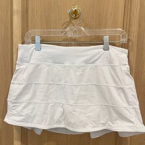 White Lululemon Pace Rival Mid-Rise skirt size 8